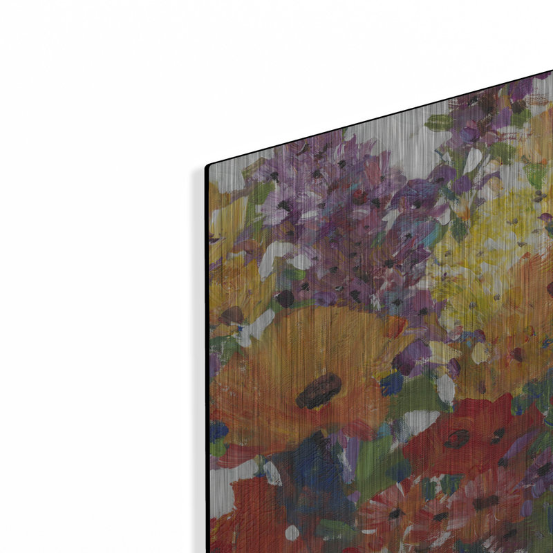 «Fresh Floral I» par Tim O'Toole, art mural en métal, H 24 po x l 16 po