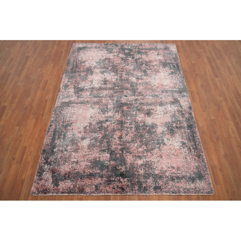 Tapis rose et gris Elegance