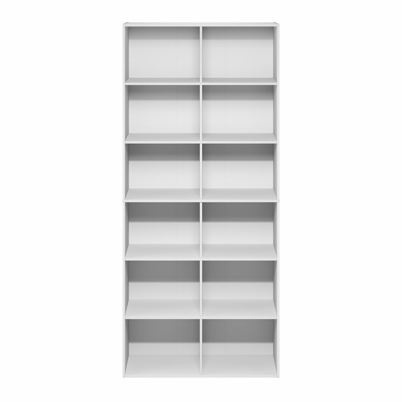 Bibliothèque à compartiments ouverts Kyngsten, Blanc, (12 tablettes) H 70,87 po x l 31,5 po x P 11,81 po