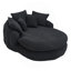 Canapé surdimensionné ovale rembourré à billes, canapé paresseux avec 3 grands coussins et 2 petits coussins, dossier enveloppant pour adultes, canapé à billes en chenille-1066696715
