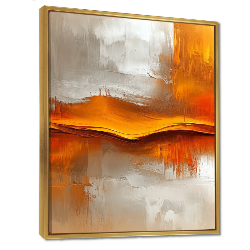 «Ofelya Day and Night Golden Mountain Landscape III - Mountains», reproduction d'art sur toile, H 32 po x l 16 po, Doré