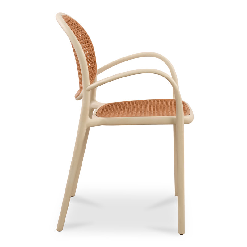 Soren Outdoor Dining Chair Black-Set Of Two, White