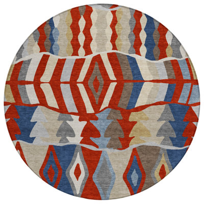 Machine Washable Indoor/Outdoor Chantille ACN2844 Lodge Rug
