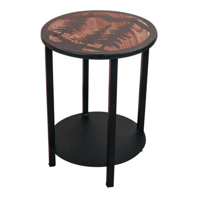 Cubby Solid Wood Top End Table