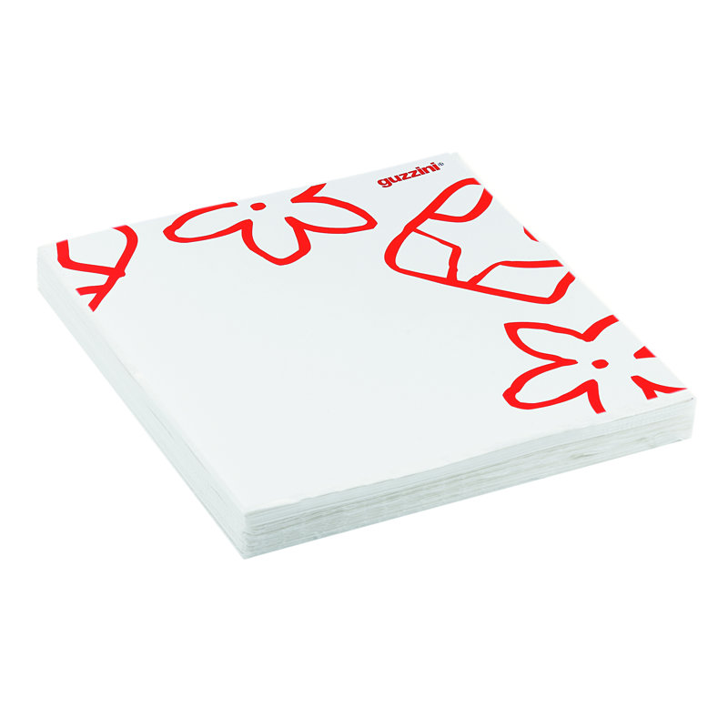 Mirage Basic Paper Disposable Napkin, Red