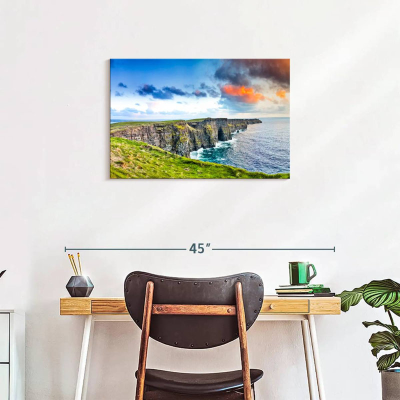 Ravi Sunset At Cliffs Of Moher, 20" H x 30" W