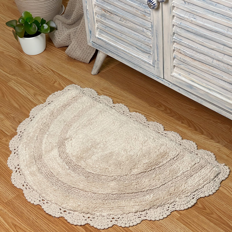 Tapis pour salle de bain Crouseville, Ivoire ivoire