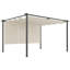 10' x 12' Retractable Pergola Canopy with Roller Shade, Beige
