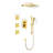 Shower System With Shower Head, Hand Shower, Slide Bar, Bodysprays, Shower Arm, Hose, Valve Trim, And Lever Handles-122404584