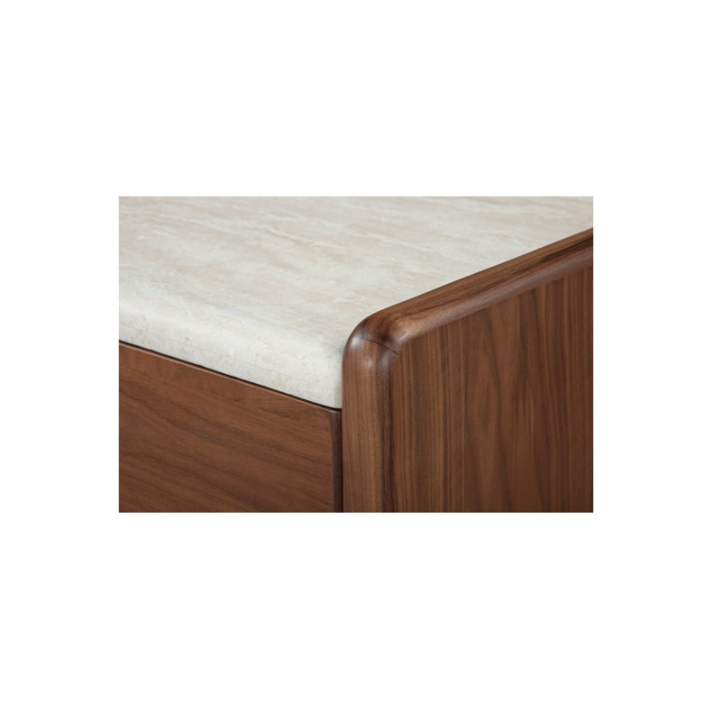 Enns Nightstand Natural, Dark Brown