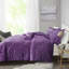 Édredon double / grand en velours mauve - bourre, losange, literie décorative de taille lavable à la machine, coussin inclus-118739990-118739992