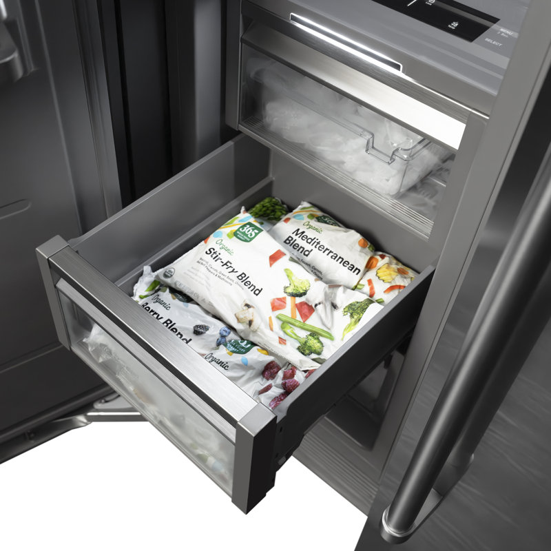 ZLINE 18 in. 8.6 cu. ft. Right Hinge Column Freezer in White Matte with Graphite Gray Interior, White Matte, Right