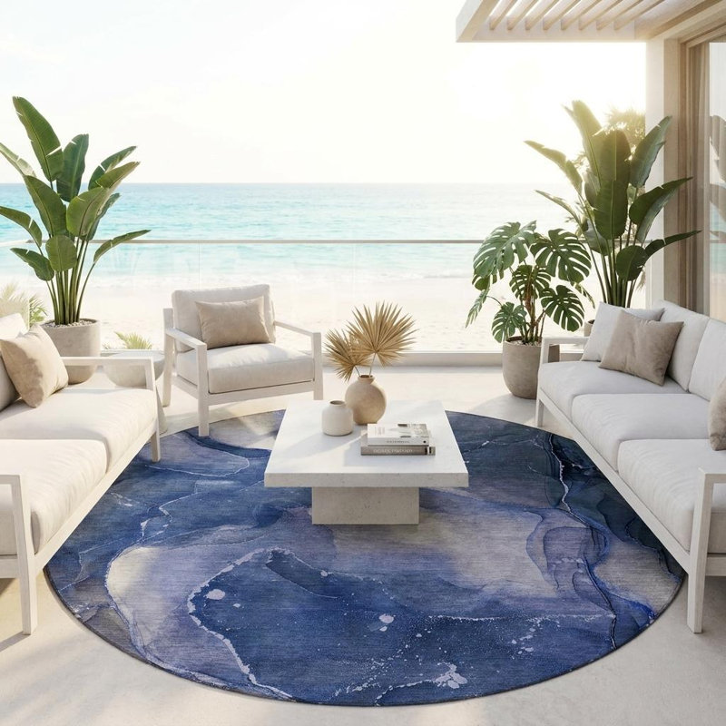 Tapis d'intérieur rond 8 po