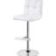 De 2 tabourets de bar blancs en similicuir sans accoudoirs avec fonction réglable et silhouette épurée au confort personnalisable