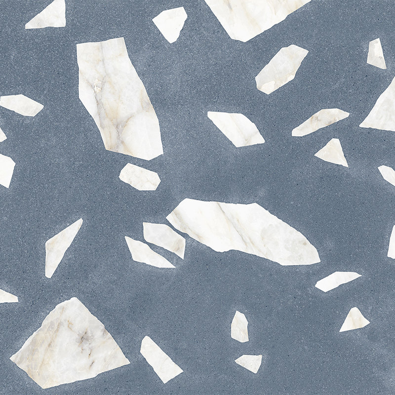 Terrazzo 2.0 24" x 24" Matte Porcelain Wall & Floor Tile, Rock Blue