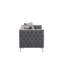 Causeuse en velours gris 63 po