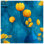Yellow Tulips On Blue Quilted Bedspread