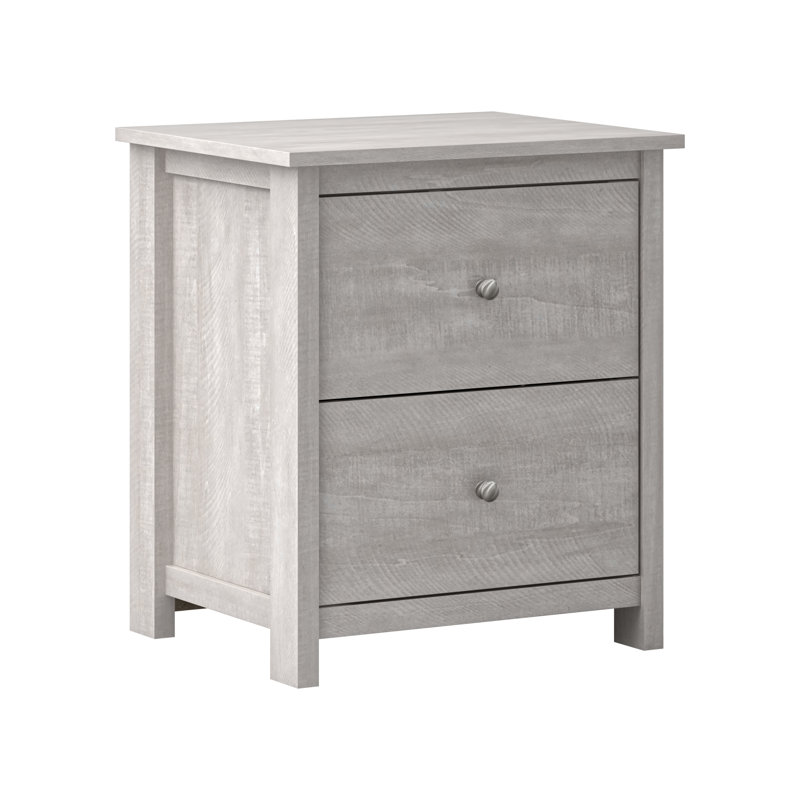 Isenbert 21.9" 2 Drawer Nightstand, Dusty Gray