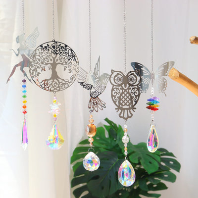 Crystal Suncatchers with Prisms Hanging Window Sun Catcher Decor -  Bungalow Rose, DB14722DA5564FF087659CC105A6A7D6