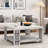 Arrastia Traditional 31.1" Square Coffee Table With Shelf-1305788086