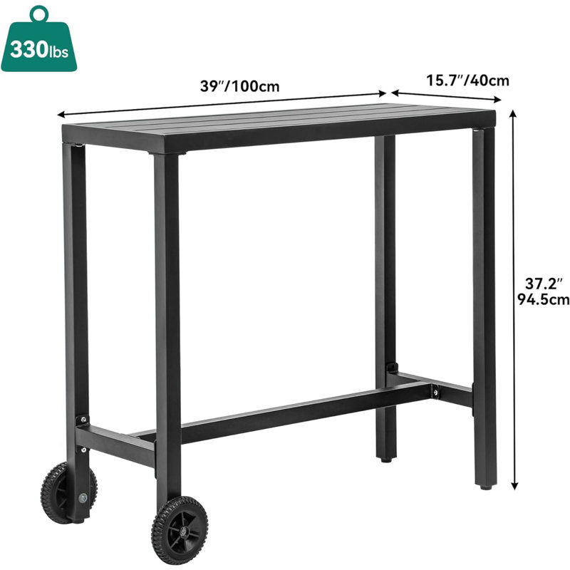 Shemsie Bar Counter, Black