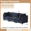 Canapé modulaire en bois massif 3 pièces Marlies-1202732532
