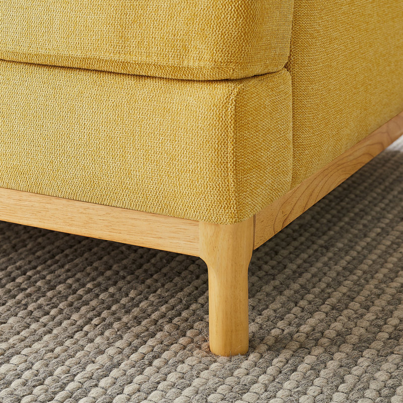 Deandrew 33.5'' Wide Accent Chair, Daisy Yellow Polyester Twill