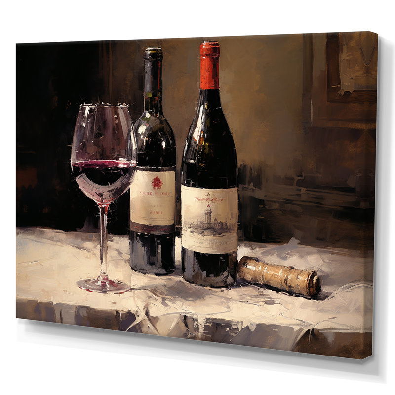 Claret Claret sur toile, Toile tendue, H 24 po x l 32 po x P 1 po