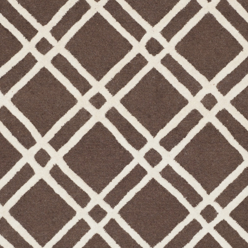 Ellicott Hand Tufted Wool Geometric Rug, Round 6'