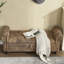 Banc de rangement en tissu