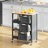 Ariayah Solid Wood Top Kitchen Island Cart with Wheels  & Drawers-1752260910