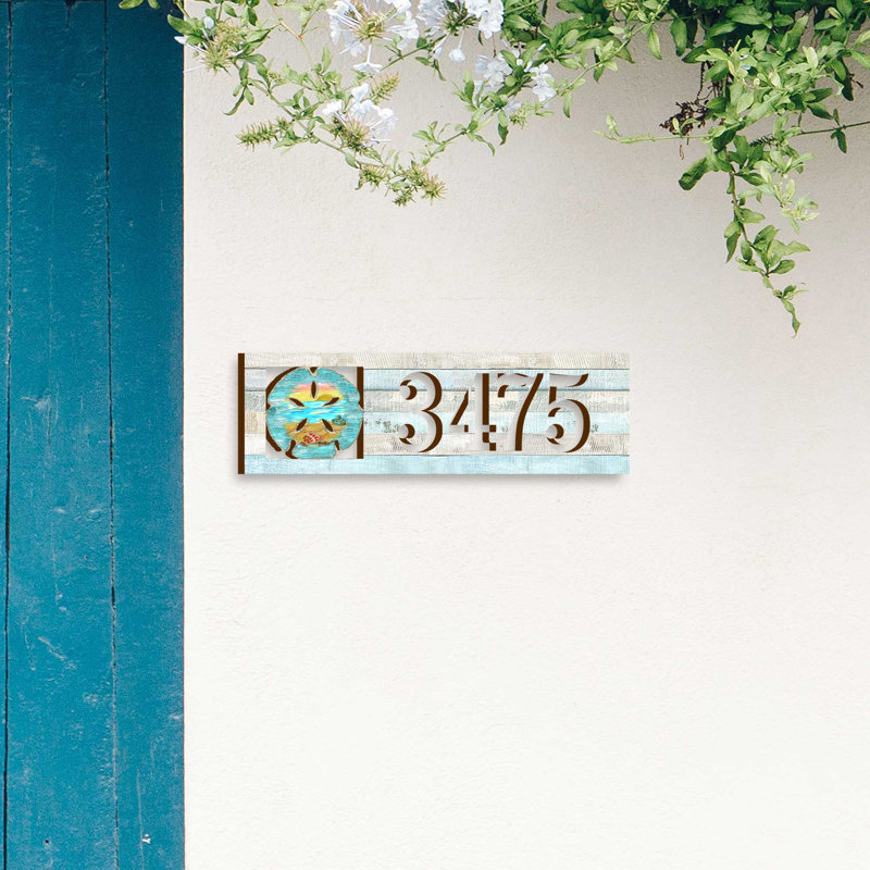 Plaque d'adresse sur 1 ligne Sand Dollar, Oui