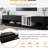 Sleek Tv Console With Hidden Compartments: For 80" Tvs, Black Finish Stylish Media Compartment For Privacy: Fits Up To-1715958111