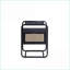 Table basse noire en verre trempé avec structure en métal Rattan Insert - Rangement peu encombrant pour le salon, facile à nettoyer
