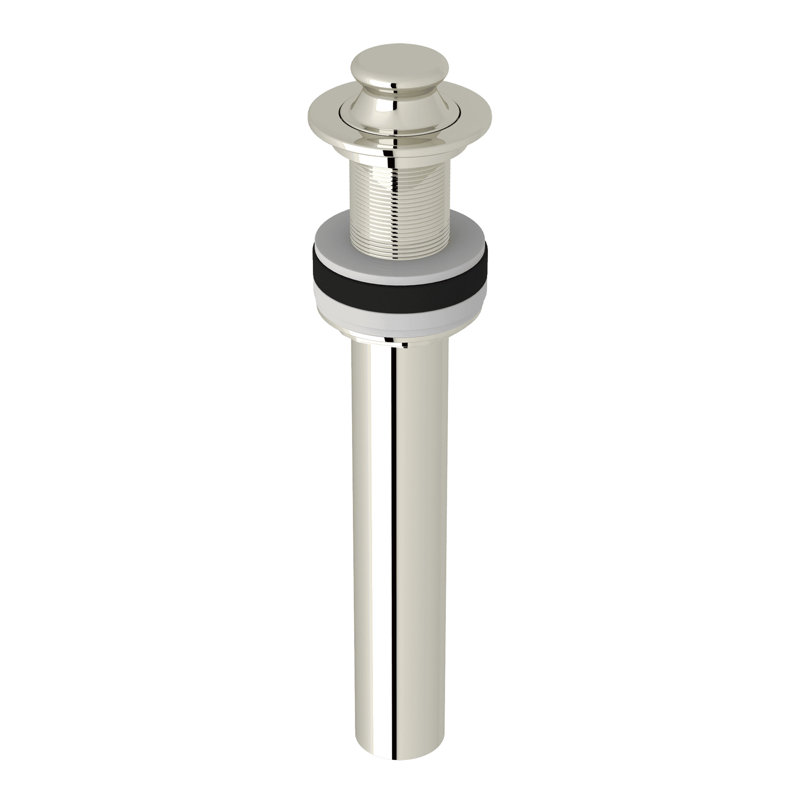 Lift And Turn Drain Without Overflow, Polished Nickel