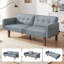 Futon canapé-lit - Futon convertible en cuir PU avec dossier réglable, petit canapé-lit moderne pour petites places, salon, appartement ou bureau-1156722371