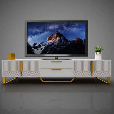 Meuble télé avec armoires de rangement