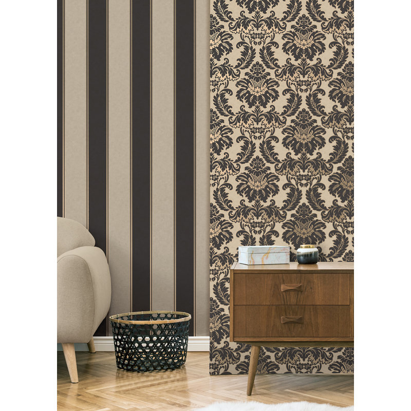 Rouleau de papier peint L 33 pi x l 20,5 po Coffey, Noir