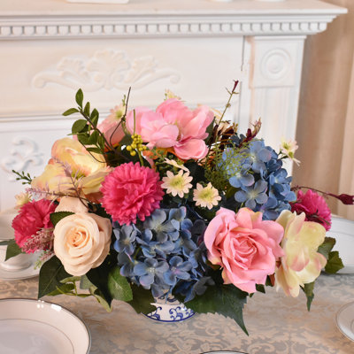 Silk Flower Garden Mixed Centerpiece