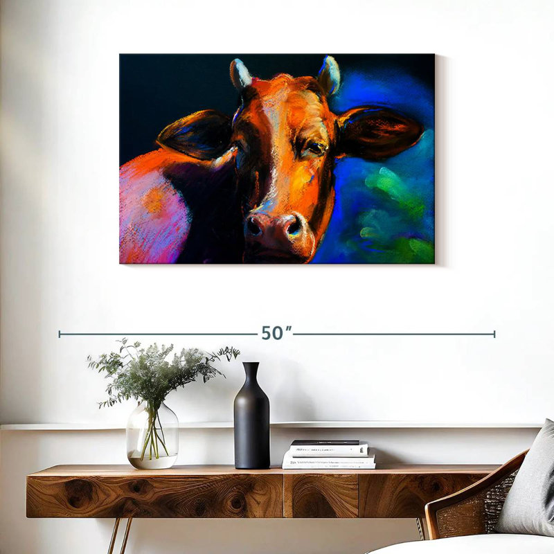 Brampt Cow Head, 24" H x 36" W