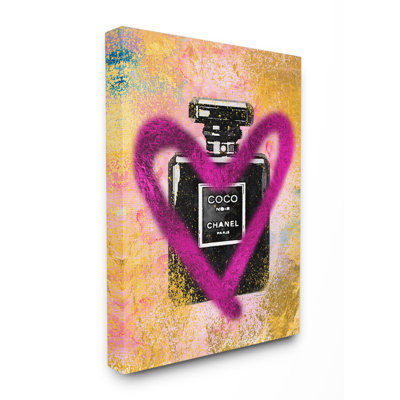 «Fashion Designer Perfume Pink Gold Textured Paint», art textuel