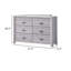 Mobilier de chambre rustique en bois flotté avec commode contemporaine à 6 tiroirs 1pc-1282675354