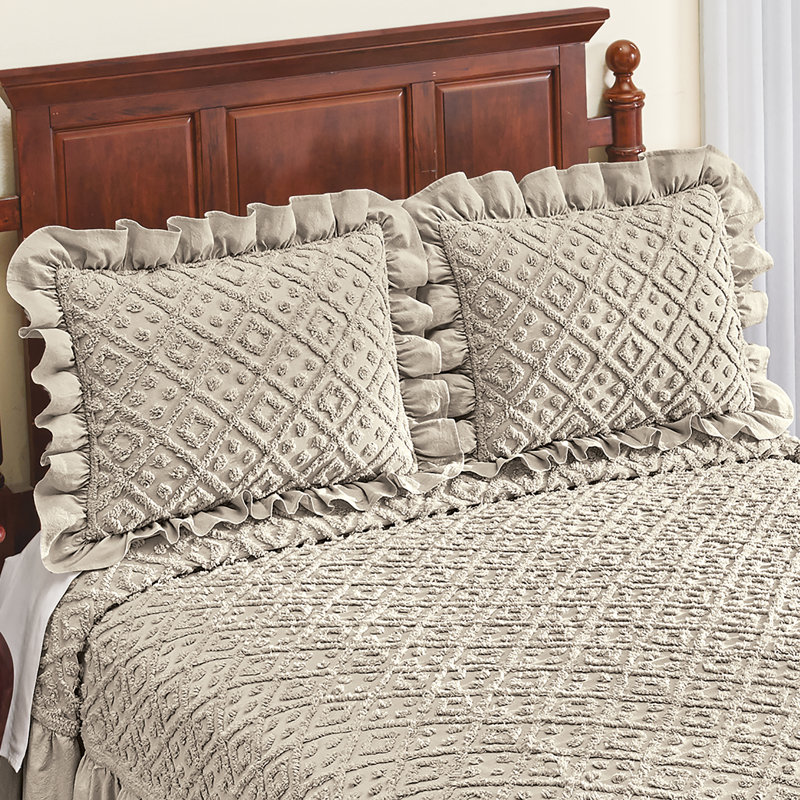 Taie décorative élégante 100% coton, Taupe