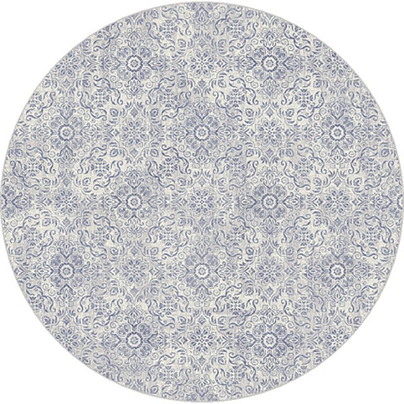 Tapis oriental argenté / gris Attell, Rond 7 pi 10 po