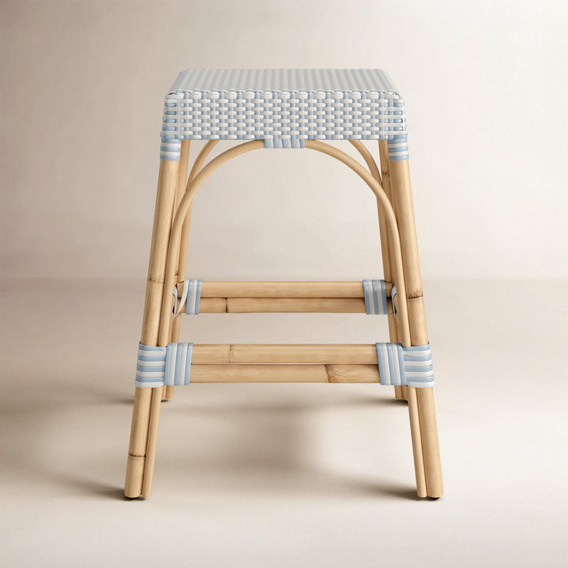 Lennart Counter/Bar Stool, Natural/ Natural Rattan Frame, Counter Stool (24.5" Seat Height)