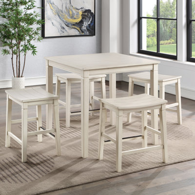 Ensemble de salle à manger 4 pièces en bois massif et manufacturé Violette