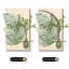 Art mural rectangulaire en bois manufacturé crème et vert-117545964