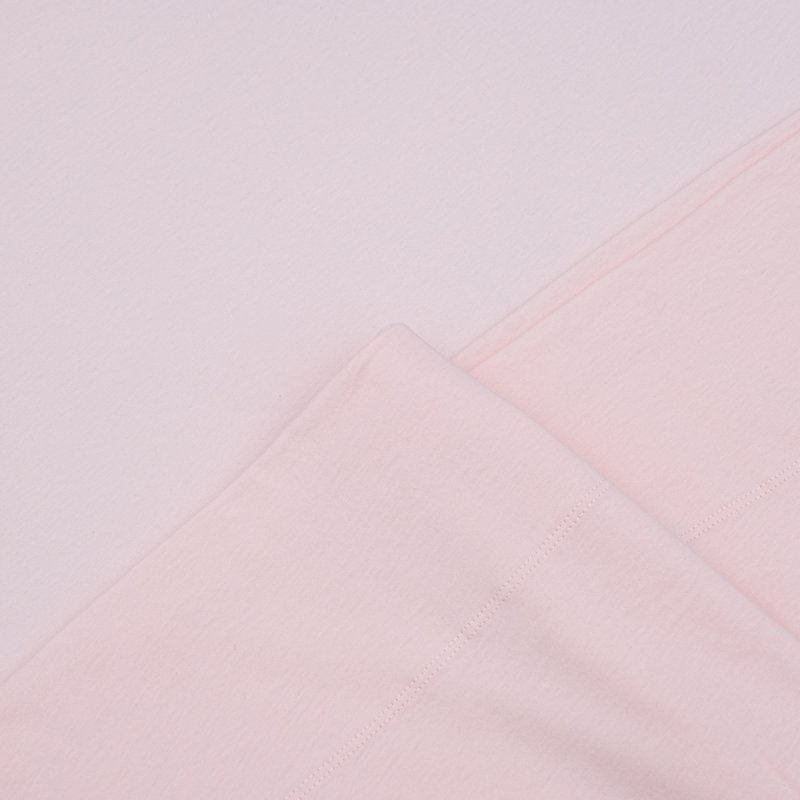 Ensemble de housse de couette 100% coton jersey, Housse de couette simple / simple TG + 1 taie déc, Rose