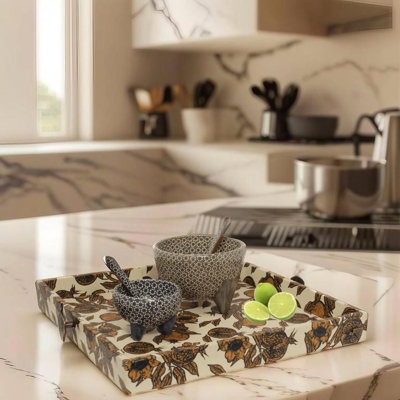 Magrana Pomegranate 16" Square Serving Tray