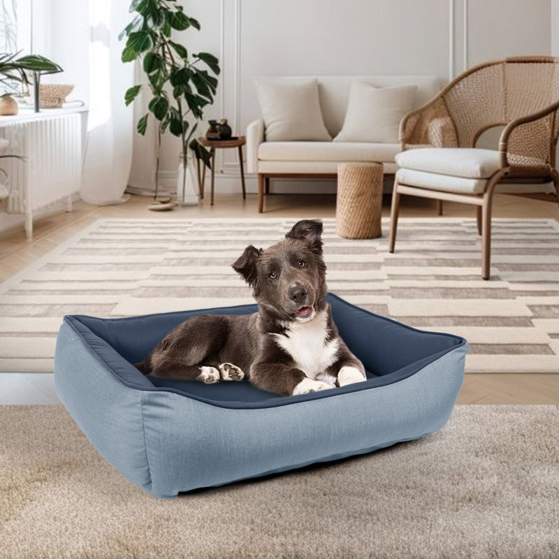 Lit pour animaux Sunbrella, H 8 po x l 26 po x P 20 po, Bleu